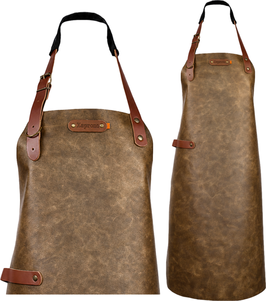 Atlanta leather apron - Chestnut L - 82 cm