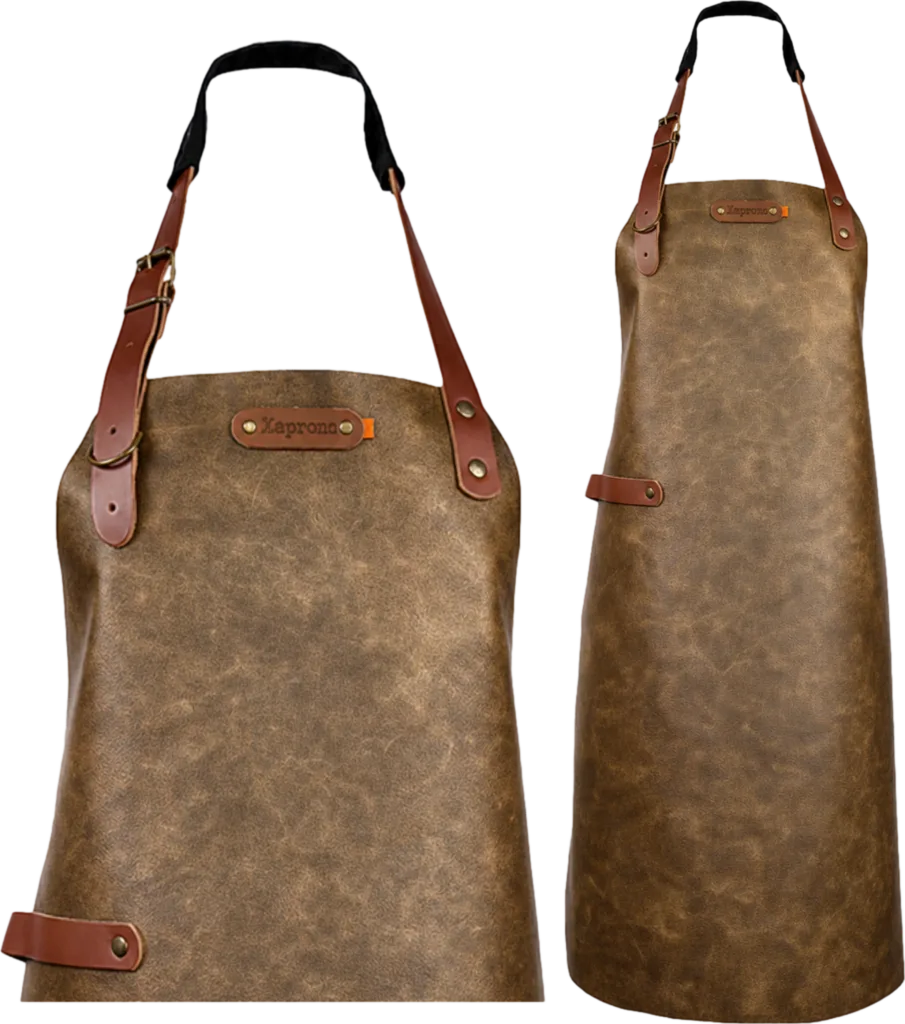 Atlanta leren schort - Chestnut L - 82 cm