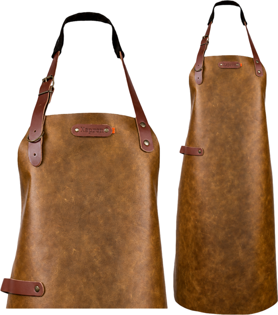Atlanta leather apron - Chestnut L - 82 cm