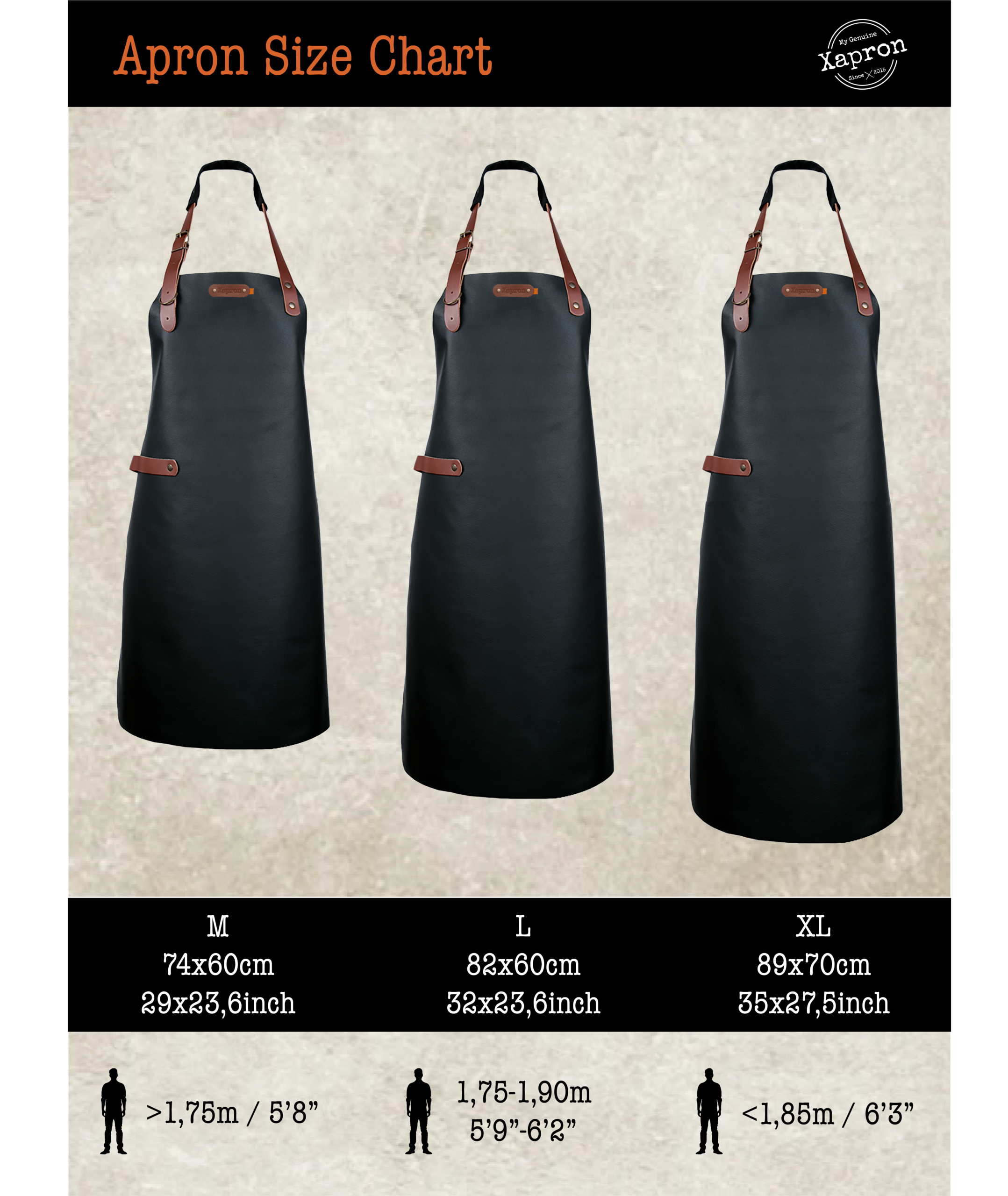 Size chart schorten