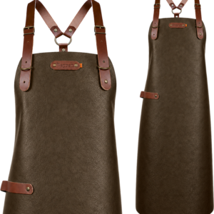 New York leather apron with shoulder straps