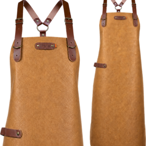 New York leather apron with shoulder straps