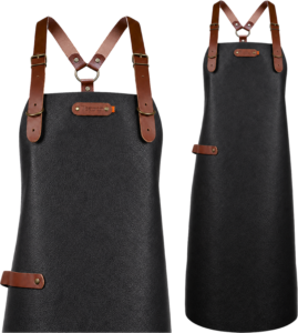 New York leather apron with shoulder straps - Cognac M - 74 cm