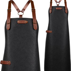 New York leather apron with shoulder straps