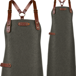New York leather apron with shoulder straps