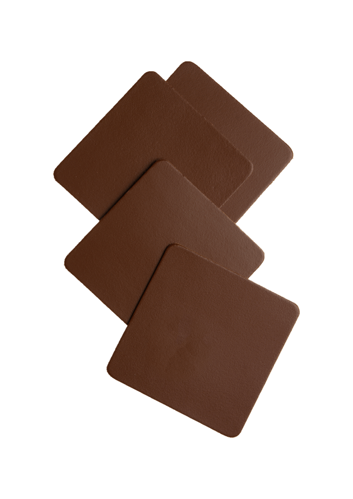Mistral Leather coasters square - dark green