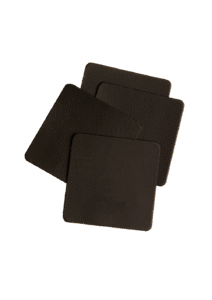 Mistral Leather coasters square - dark green