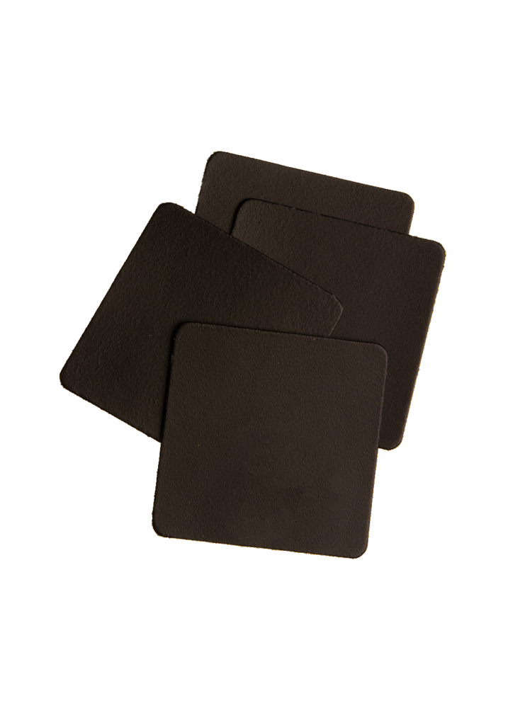 Mistral Leather coasters square - dark green