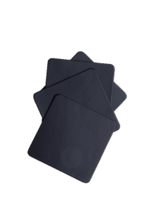 Mistral Leather coasters square - dark green