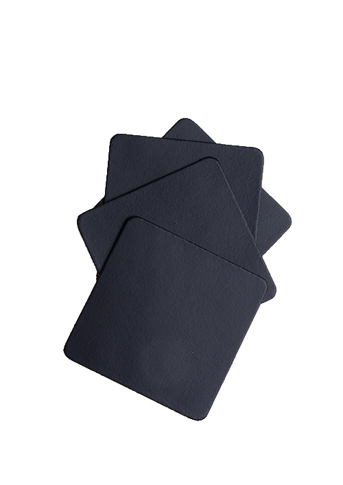 Mistral Leather coasters square - dark green