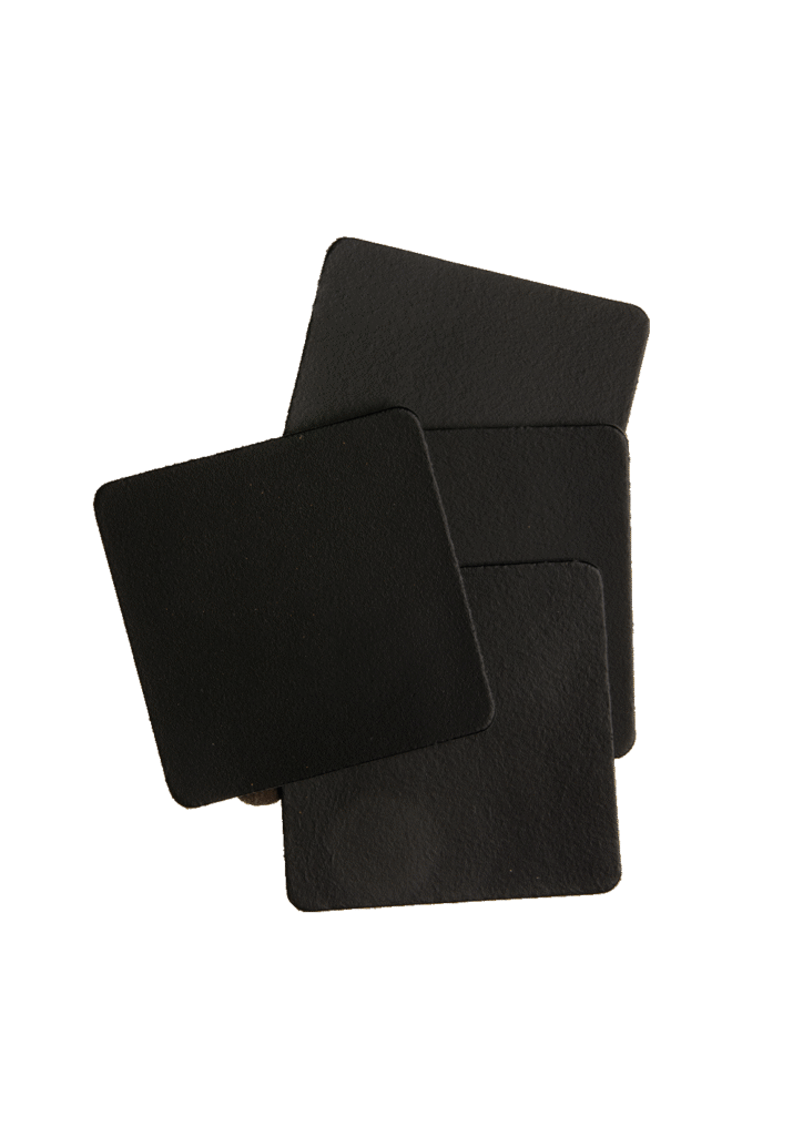 Mistral Leather coasters square - dark green
