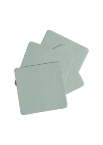 Mistral Leather coasters square - dark green