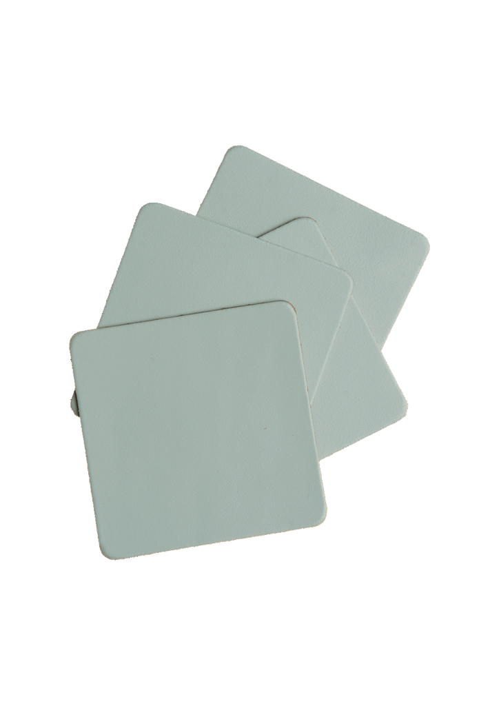 Mistral Leather coasters square - dark green