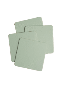 Mistral Leather coasters square - dark green