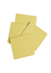 Mistral Leather coasters square - dark green