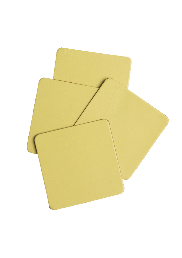 Mistral Leather coasters square - dark green