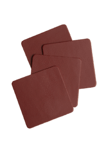 Mistral Leather coasters square - dark green