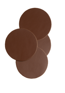 Mistral Round leather coasters - dark green