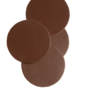 Mistral Round leather coasters