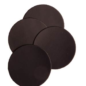 Mistral Round leather coasters