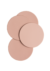 Mistral Round leather coasters - dark green