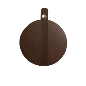 Buffel leren Onderzetters rond - Set 4 stuks - Bruin