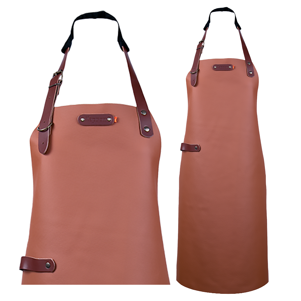 Schort Bovine met schouderbanden - Cognac Bovine M - 74 cm