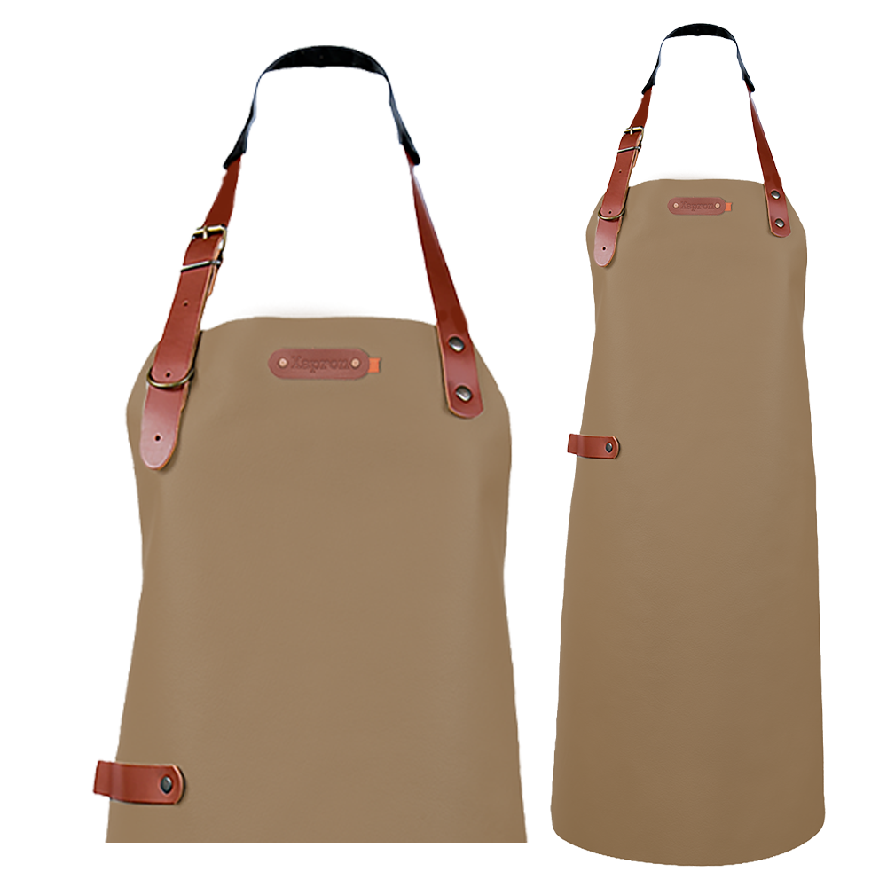 Schort Bovine met schouderbanden - Cognac Bovine M - 74 cm