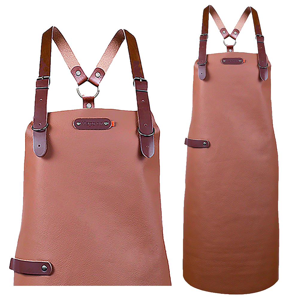 Schort Bovine met schouderbanden - Cognac Bovine M - 74 cm