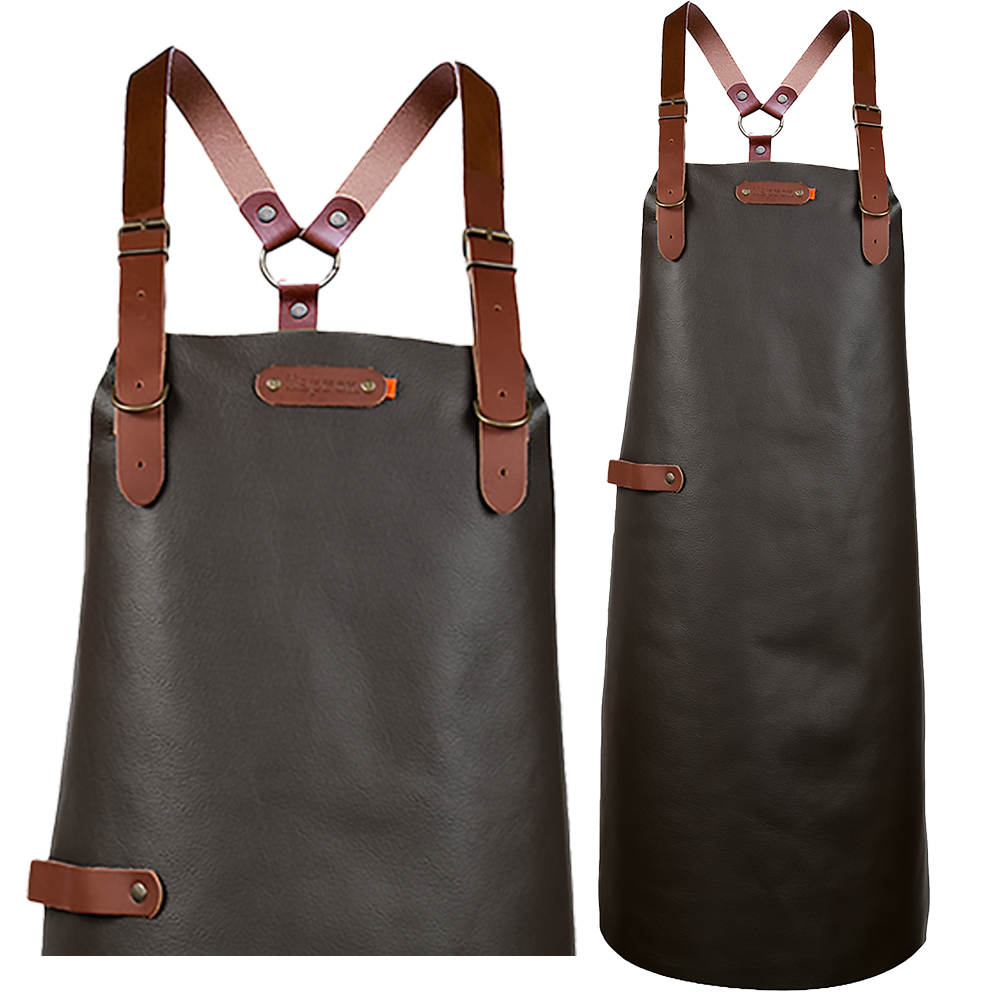 Schort Bovine met schouderbanden - Cognac Bovine M - 74 cm