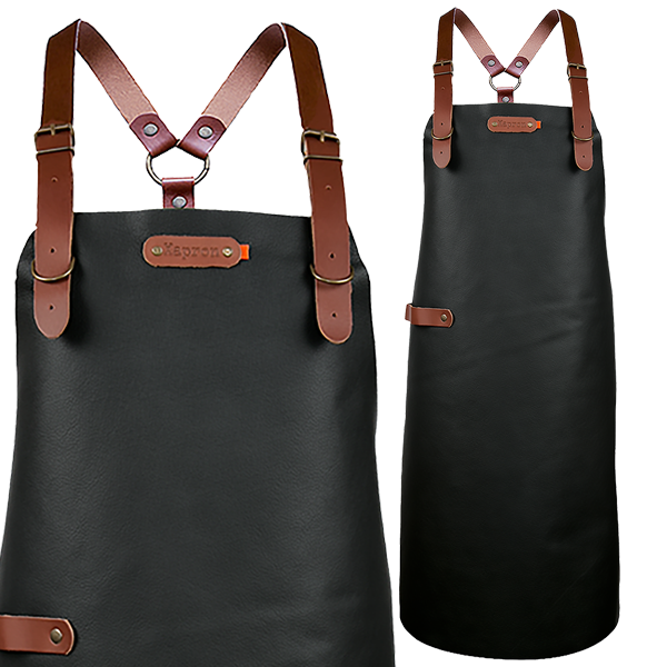 Schort Bovine met schouderbanden - Cognac Bovine M - 74 cm