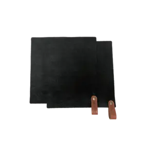 Utah leren pannenlappen - Zwart