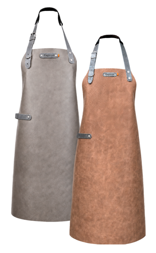 Miami leren schort - Bruin XL - 89 cm