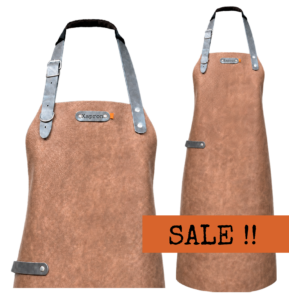 Miami leren schort - Bruin XL - 89 cm