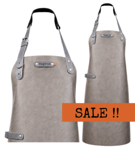 Miami leren schort - Bruin XL - 89 cm