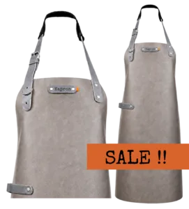 Miami leren schort - Bruin XL - 89 cm
