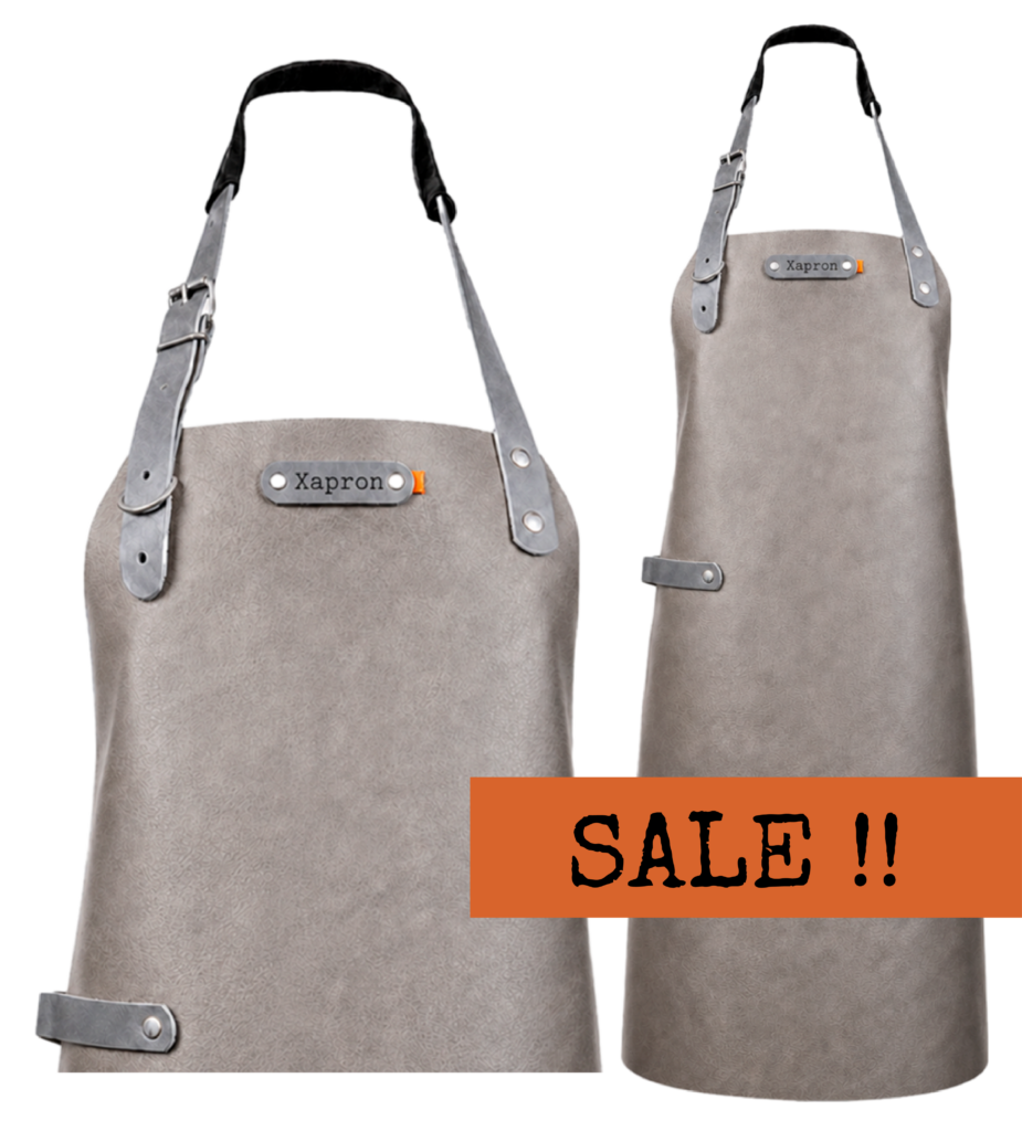 Miami leren schort - Bruin XL - 89 cm