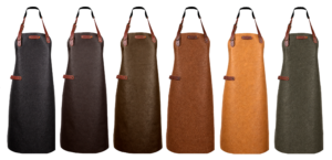 New York leren schort - Chocolate L - 82 cm