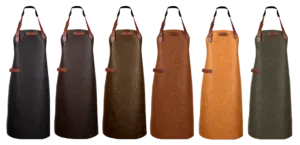 New York leren schort - Chocolate L - 82 cm