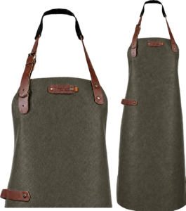 New York leren schort - Chocolate L - 82 cm