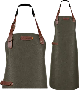 New York leren schort - Chocolate L - 82 cm