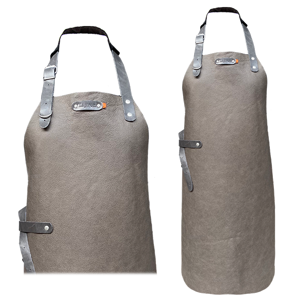 Miami Leren Schort - Grijs L - 82 cm