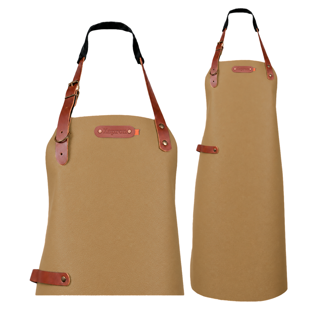 Bovine leather apron - Camel Bovine M - 74 cm